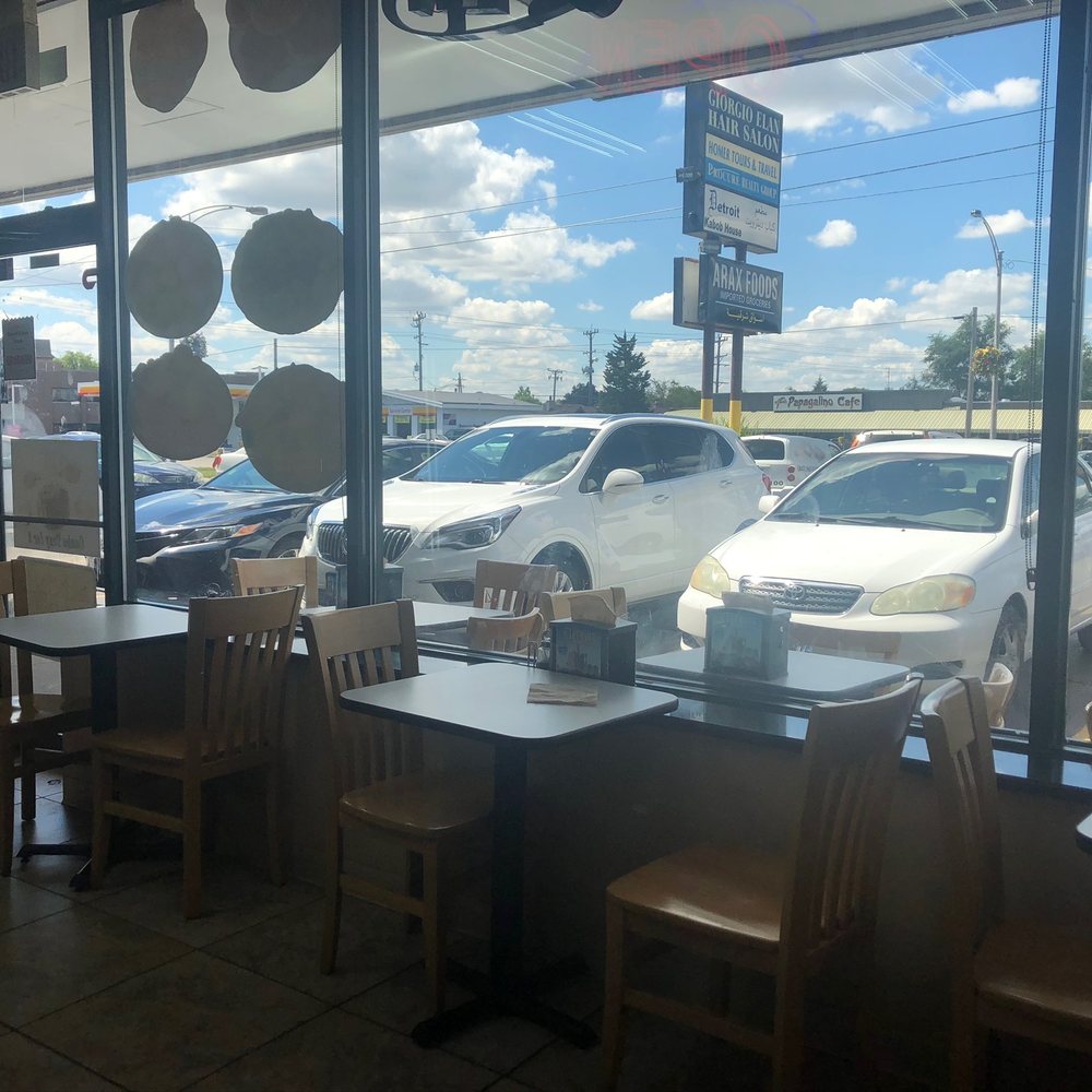 Detroit Kabob House - Their inside seating and signage outside. - Middle Eastern Near Me - Niles, Illinois Detroit Kabob House - Their inside seating and signage outside. - Middle Eastern Near Me - Niles, Illinois