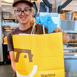 Kristen packing me up with reusable bag