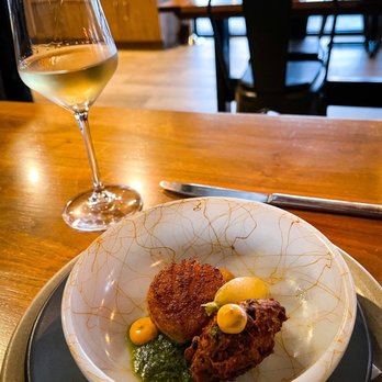 Rue Saint Marc - Course 2: Sea Scallop & Fritter - French Near Me - Jacksonville, Florida Rue Saint Marc - Course 2: Sea Scallop & Fritter - French Near Me - Jacksonville, Florida