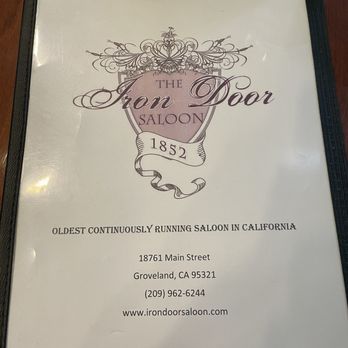 Iron Door Saloon - Menu 5/17/24 - Bars Near Me - Groveland, California
