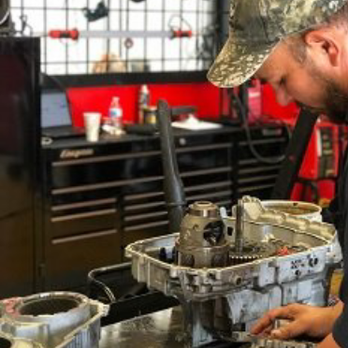 A-1 Transmission - That's Joe hard at it rebuilding yet another transmission - Transmission Repair Near Me - Rogers, Arkansas