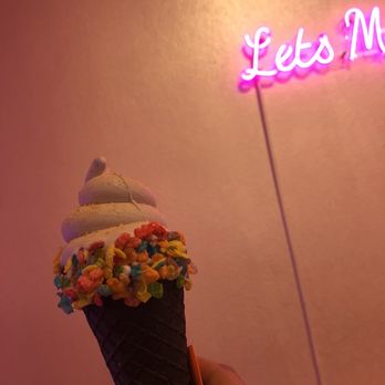 Fluffy Bear - Soft serve on a charcoal ice cream cone - Ice Cream & Frozen Yogurt Near Me - Laguna Hills, California Fluffy Bear - Soft serve on a charcoal ice cream cone - Ice Cream & Frozen Yogurt Near Me - Laguna Hills, California