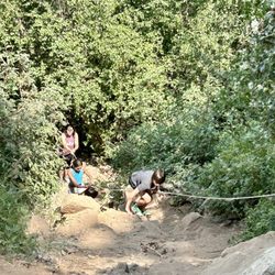 Fall Creek Falls - The steep incline/decline to and from Fall Creek Falls. The rope helps a lot.