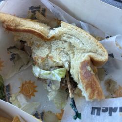 Habit Burger & Grill - Burger I got with a toothpick inside from here