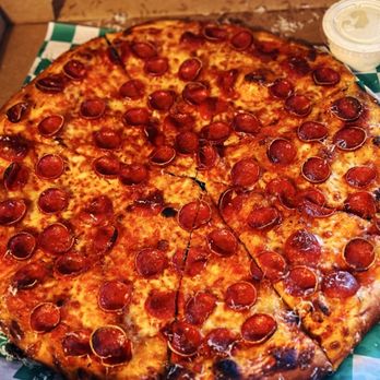 The Pizza Den - double pepperoni pizza. - Salad Near Me - Austin, Texas