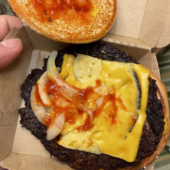 McDonalds - Burnt and flattened Quarter Pounder with Cheese! - Burgers Near Me - Elk Grove, California