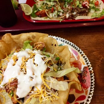 Maya Cuisine - Chicken Taco Salad. And a fried beef dish, forgot the name. - Mexican Near Me - Minneapolis, Minnesota Maya Cuisine - Chicken Taco Salad. And a fried beef dish, forgot the name. - Mexican Near Me - Minneapolis, Minnesota