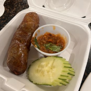 Sticky Rice Bites - Lao sausage with spicy dipping sauce - Bubble Tea Near Me - Rockford, Illinois Sticky Rice Bites - Lao sausage with spicy dipping sauce - Bubble Tea Near Me - Rockford, Illinois