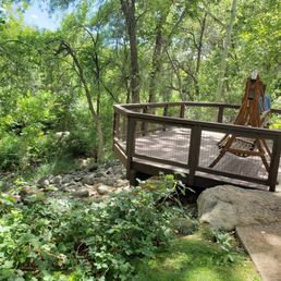 Swings looking at Oak Creek in back of resort Swings looking at Oak Creek in back of resort