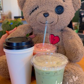 Thrive Coffee - Teddy enjoying all the drinks - Coffee & Tea Near Me - Kennedale, Texas