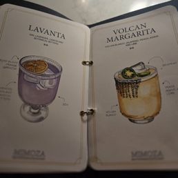 Cute cocktail menu with hand drawn art Cute cocktail menu with hand drawn art