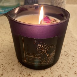 Massage oil candle