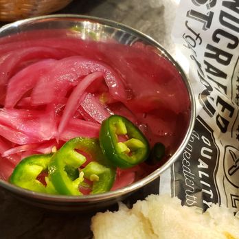 Tikka Tangy - One of the employees gave me a small bowl of pickled onions and fresh jalapenos to enjoy with my meal. ^^ - Indian Near Me - Chesterfield, Missouri Tikka Tangy - One of the employees gave me a small bowl of pickled onions and fresh jalapenos to enjoy with my meal. ^^ - Indian Near Me - Chesterfield, Missouri