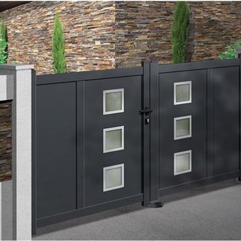Automatismes Import - Portail de jardin design en aluminium avec portillon assorti - Garage Door Services Near Me - Thiverval Grignon, 78 Automatismes Import - Portail de jardin design en aluminium avec portillon assorti - Garage Door Services Near Me - Thiverval Grignon, 78