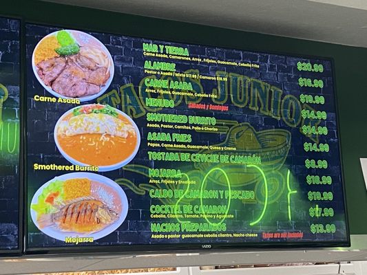 Menu photo 1 Tacos Junior Denver, CO