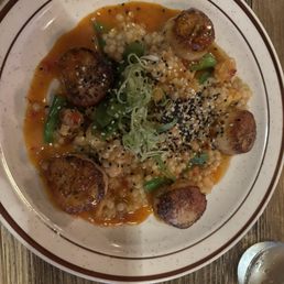 Seared scallops