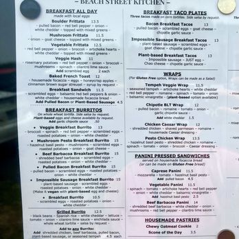 Beach Street Kitchen - Menu July 2023 - Cafes Near Me - Yachats, Oregon