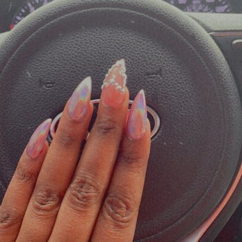 Your Nail Salon - Purple chrome and pink stilleto - Nail Salons Near Me - Las Vegas, Nevada