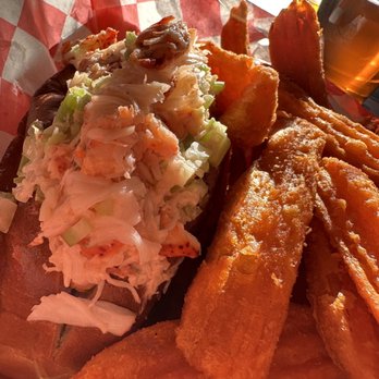 DJ’s Clam Shack - Maine Lobster Roll and Sweet Potato Fries - Seafood Near Me - Huntington, New York DJ’s Clam Shack - Maine Lobster Roll and Sweet Potato Fries - Seafood Near Me - Huntington, New York