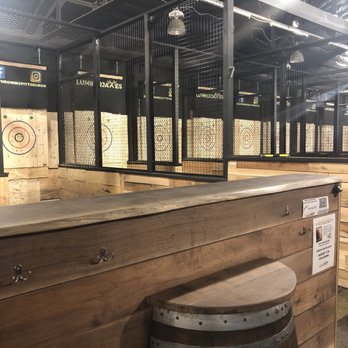 LumberjAxes Axe Throwing - Millvale - Multiple stalls along the wall - Axe Throwing Near Me - Pittsburgh, Pennsylvania LumberjAxes Axe Throwing - Millvale - Multiple stalls along the wall - Axe Throwing Near Me - Pittsburgh, Pennsylvania