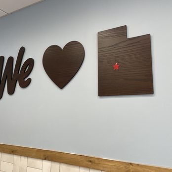 Wendy's - we love texas and a heart on the wall - Burgers Near Me - Richfield, Utah Wendy's - we love texas and a heart on the wall - Burgers Near Me - Richfield, Utah