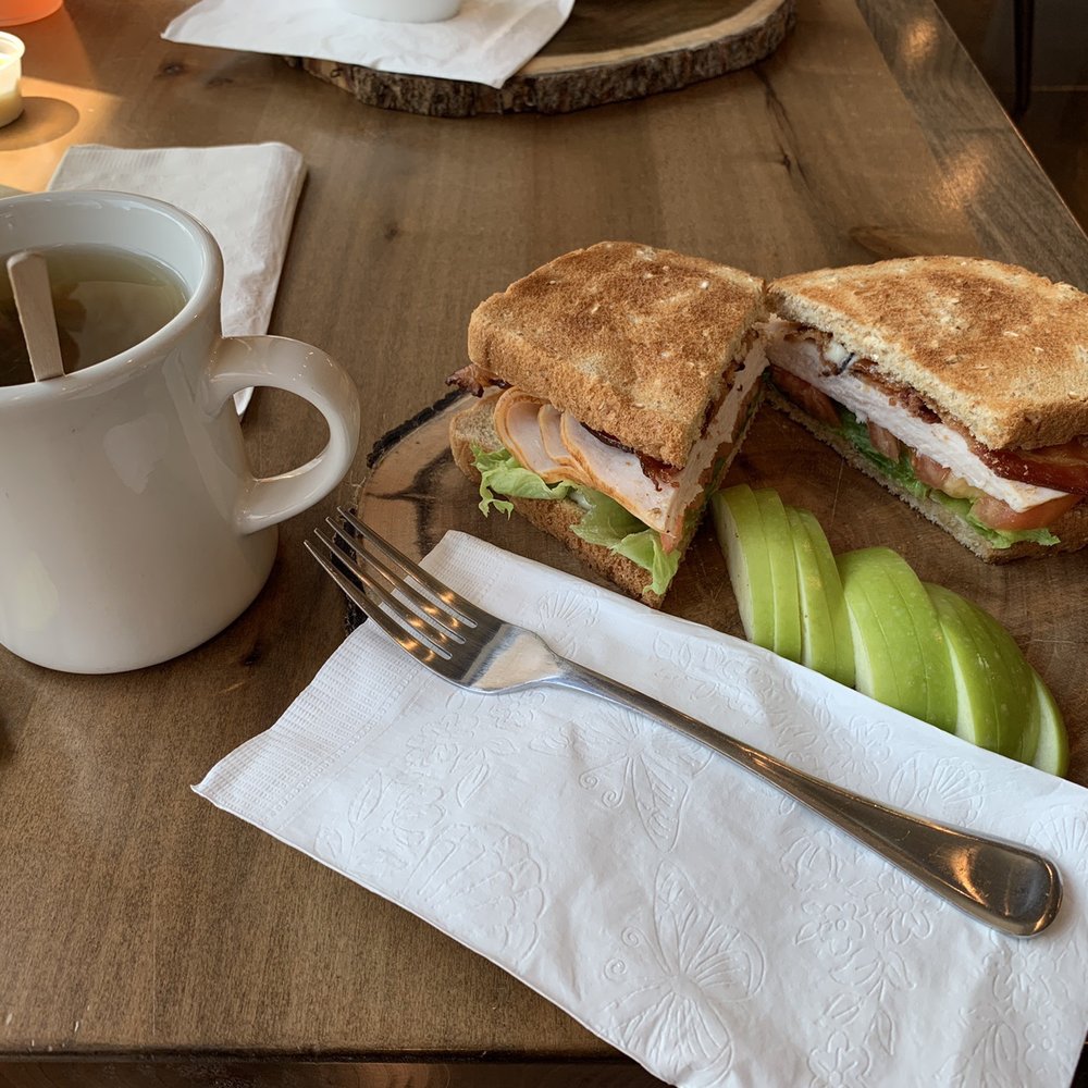 Gather - Supreme BLT without avocado, sliced apple, and green tea - Coffee & Tea Near Me - Chesapeake, Virginia Gather - Supreme BLT without avocado, sliced apple, and green tea - Coffee & Tea Near Me - Chesapeake, Virginia