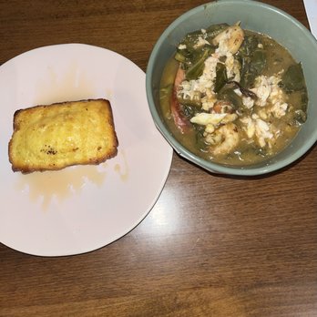 Brunch Room Bistro - Gumbo greens and cornbread - Breakfast & Brunch Near Me - Forney, Texas