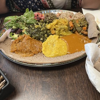 Enat Ethiopian Restaurant - Vegan platter - Ethiopian Near Me - Charlotte, North Carolina Enat Ethiopian Restaurant - Vegan platter - Ethiopian Near Me - Charlotte, North Carolina