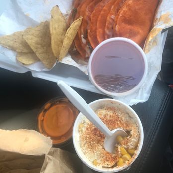 La Birria Loca - Quesabirria taco, consommé, street korn, chips, and salsa #7 - Mexican Near Me - Winfield, Illinois