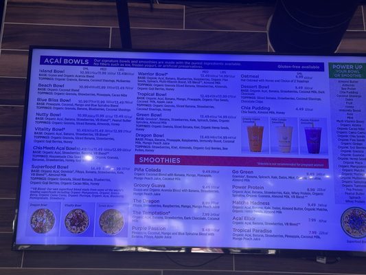 Menu photo 1 Vitality Bowls Lubbock, TX Menu photo 1 Vitality Bowls Lubbock, TX