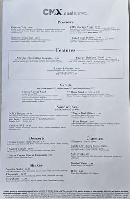 Menu photo 1 CMX Brickell Dine-In Miami, FL