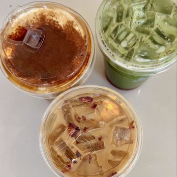 Piccolo Coffee - Iced Pistachio Rose Latte (with the rose petals) - Coffee & Tea Near Me - Brea, California Piccolo Coffee - Iced Pistachio Rose Latte (with the rose petals) - Coffee & Tea Near Me - Brea, California