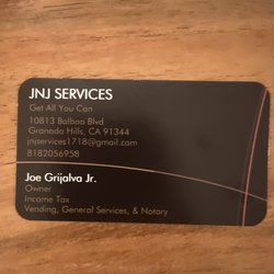 JNJ Services - Business card