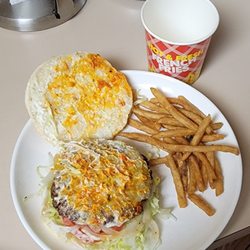 11/11 Crispy Chicken & Burgers - The 11/11 Burger. . .inside. . .