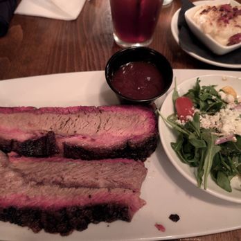 Smoke Signals - Brisket with side of mac and cheese and a small side salad - Barbeque Near Me - Lake Placid, New York
