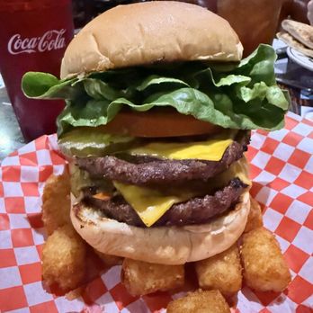 Junkyard Cafe - Green chile burger (a double) - American Near Me - Simi Valley, California Junkyard Cafe - Green chile burger (a double) - American Near Me - Simi Valley, California