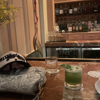 Dada Echo Park - Cucumber margarita and bar area located in the back - Cocktail Bars Near Me - Los Angeles, California