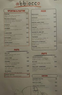 Menu photo 4 Abbiocco by a mano Syracuse, NY