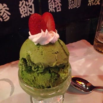 Sushi Dake - Green tea ice cream!!! Can you believe it's only a few bucks!? So good and great presentation. - Sushi Bars Near Me - Anaheim, California