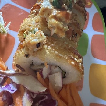 Mariscos El Sushi - Half of my delicious roll.... - Sushi Bars Near Me - Fresno, California
