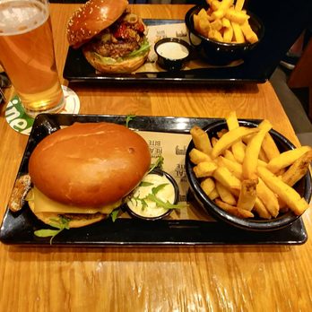 Burger Bar - Irish Blue on top, Cheesy on bottom - Burgers Near Me - Amsterdam, New Hampshire