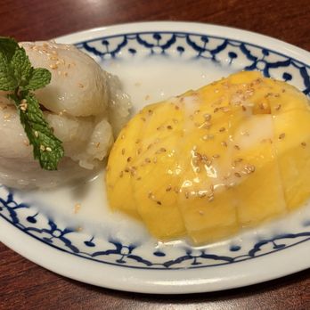 Mintra Thai Cuisine - Mango sticky rice - Thai Near Me - Renton, Washington Mintra Thai Cuisine - Mango sticky rice - Thai Near Me - Renton, Washington