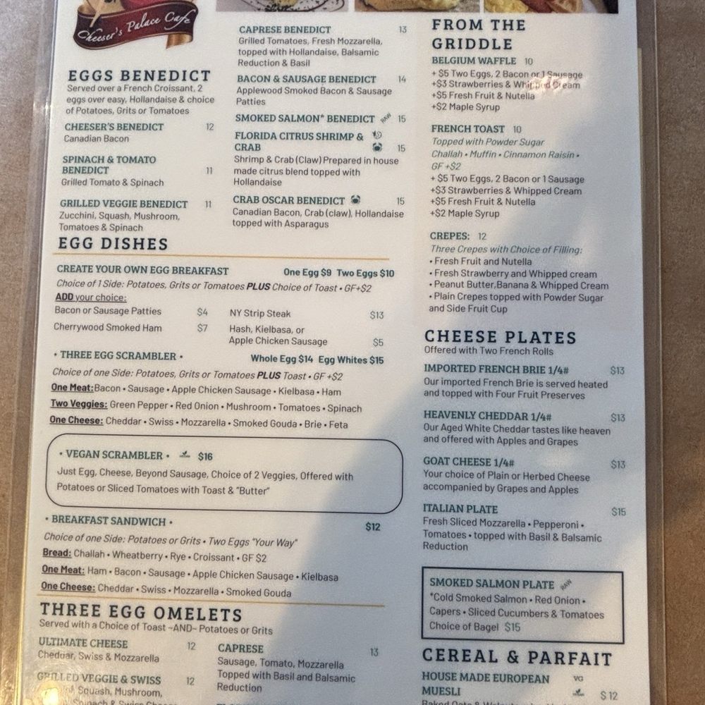 Cheeser's Palace Cafe - October 2025 menu - Breakfast & Brunch Near Me - Clermont, Florida Cheeser's Palace Cafe - October 2025 menu - Breakfast & Brunch Near Me - Clermont, Florida