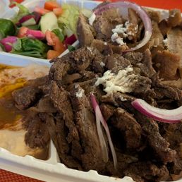 Beef shawarma gyro combo