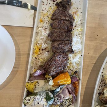 BiBi - Sirloin Kebab plate - Mediterranean Near Me - Kirkland, Washington BiBi - Sirloin Kebab plate - Mediterranean Near Me - Kirkland, Washington