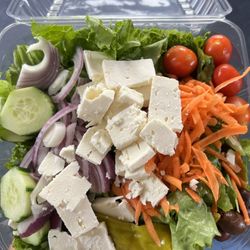 Large Greek Salad with feta -- look at the chunks of feta!