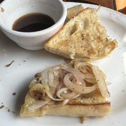 My my French dip that's supposed to be have meat in it, tiny little piece on the left side!