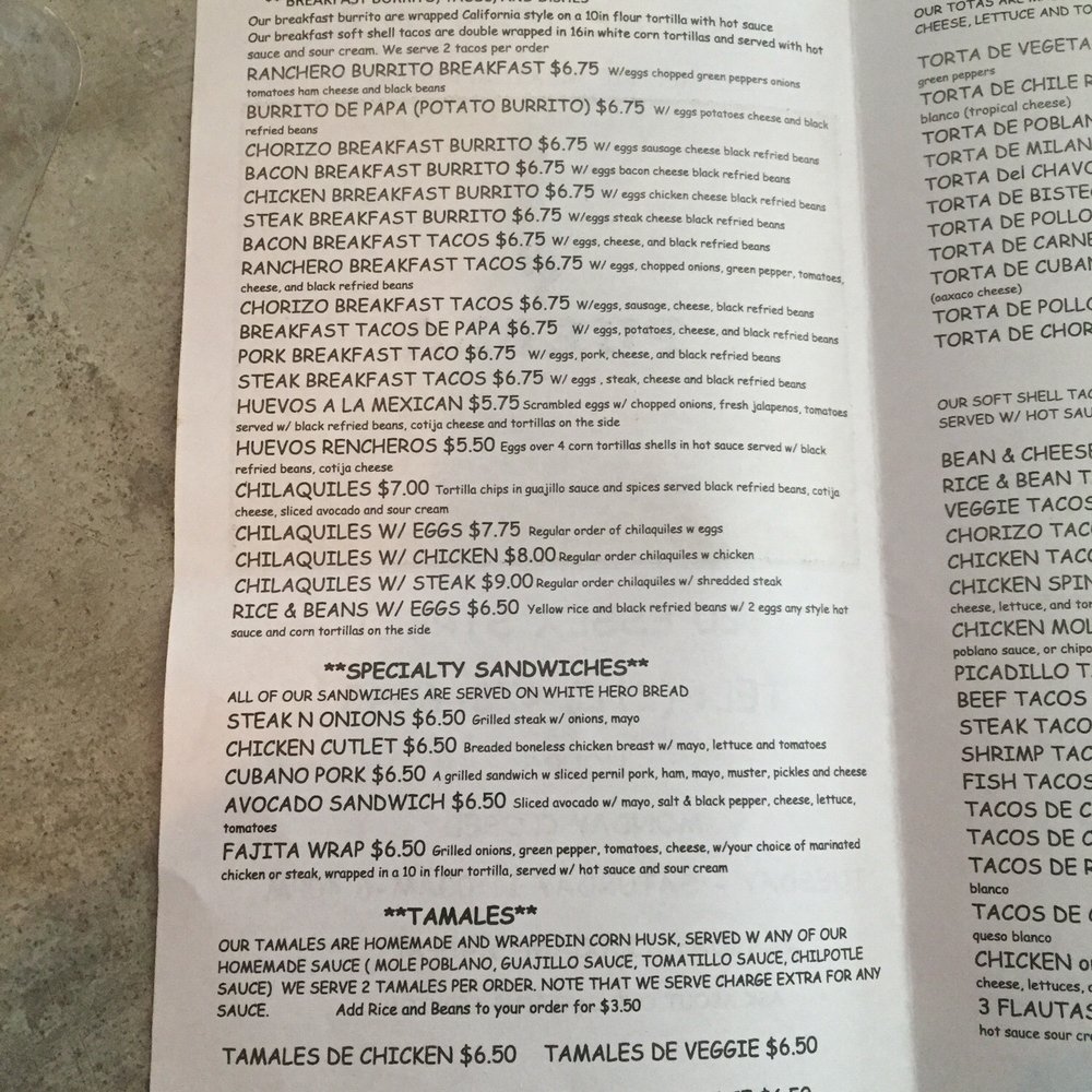 Puebla - Menu 1 - Mexican Near Me - New York, New York