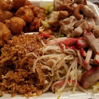Happy Food - Lunch combo (pick 3 items): Pork Chop Suey, Cashew Chicken, and Sweet & Sour Chicken - Chinese Near Me - Phoenix, Arizona Happy Food - Lunch combo (pick 3 items): Pork Chop Suey, Cashew Chicken, and Sweet & Sour Chicken - Chinese Near Me - Phoenix, Arizona