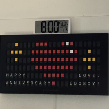 EDOBOY Standing Sushi Bar - Happy Anniversary sign - Sushi Bars Near Me - Orlando, Florida